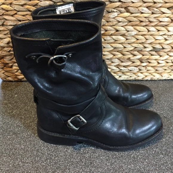 FRYE AND CO. Black Combat & Moto Boots - Picture 3 of 16